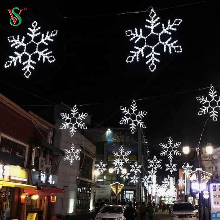 Motif de la calle al aire libre LED LED NAVIDAD copero de copas de nieve