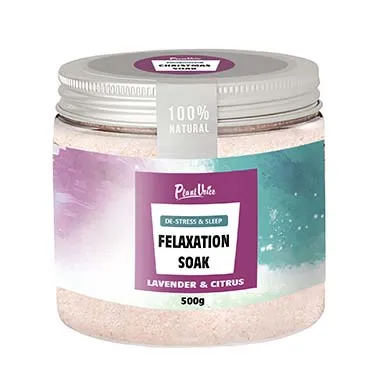 Private Label Pink Himalayan Rainbow Aromatherapy Bath Salt Pouch with Rose Petals