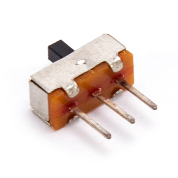 Vertical Angle Mini Slide Switch with Brass Pin Terminals - 2 Ways