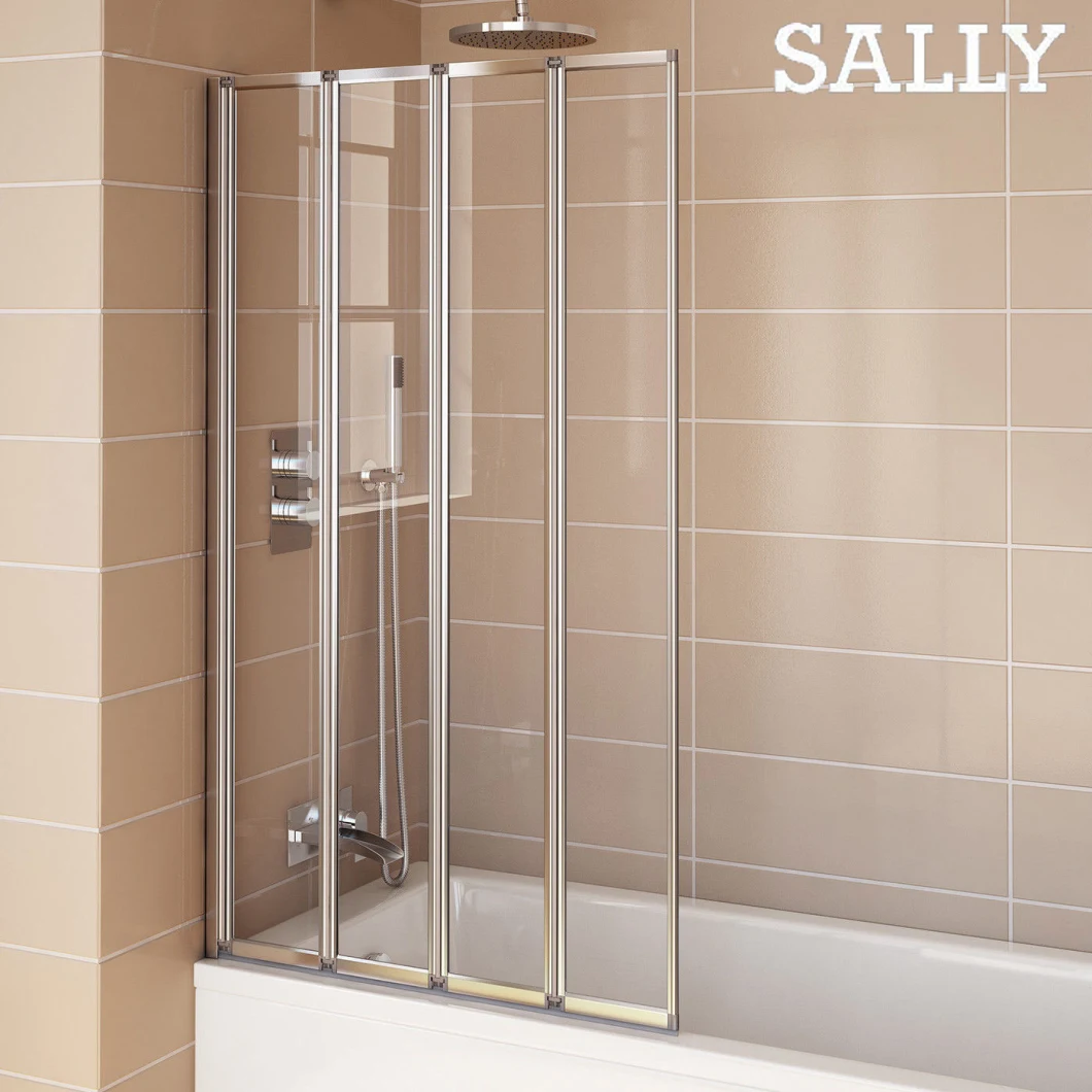 Panneau en verre Sally Bath BathScreen encadré 4 fois baignoire de salle de bain douche pliante