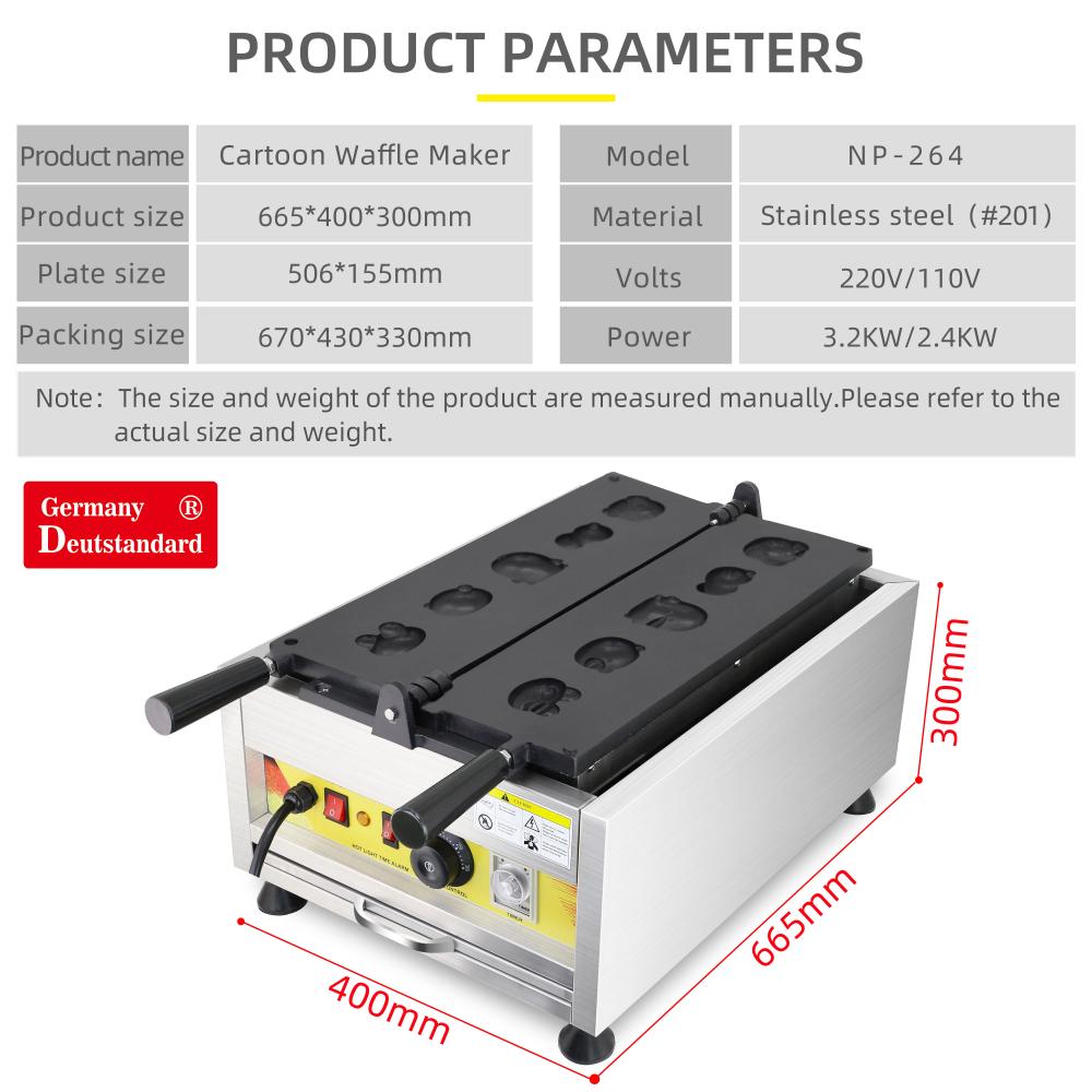 Waffle Baker Machine Non-Stick Industrial Waffle Maker