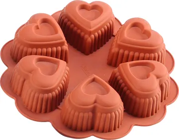 Silicone cake molds love shape