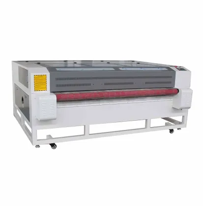 Jinan Tianhong 1810 Auto Feeding Fabric CO2 Cutting Machine for Timberland Boots