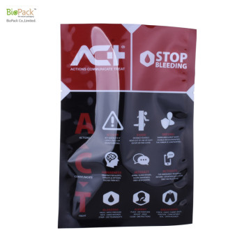 Flexible Plastic 3 Sides Seal Nylon Bag For First AID Pack with Custom Print