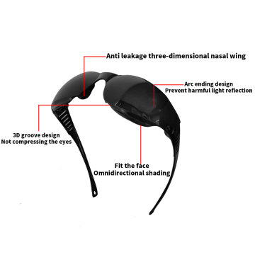 EN166 Certified Beauty Laser Safety Glasses with Goggle Style Protective Eye Mask for Hair Removal and Skin Treatments