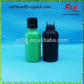 Green empty glass bottle, 10ml, 20ml, 30ml cosmetics glass dropper bottle, high quality perfume glass bottle with dropper cap