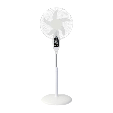 18 Inch Stand Fan: Solar-Powered Rechargeable Fan with LED Light
