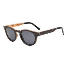 Round Acetate Wooden Sunglasses Handmade Shell Wooden Sunglasses Manufactory