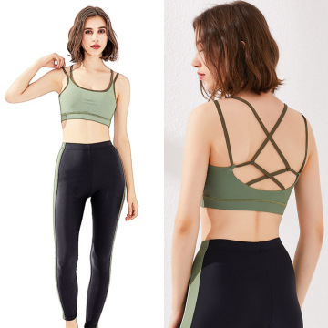 Soutien-gorge de yoga extensible à impact élevé pour femme