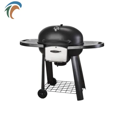 BBQ grill Color porcelain enamel outdoor charcoal grill portable double-deck griller