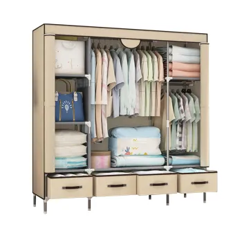 Modern Style Metal and Nonwoven Closet - Durable Wardrobe for Various Rooms