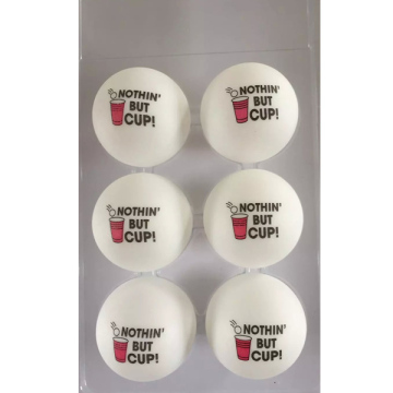 Customs Logo Printed High Quality 40mm Seamless Beer Pong Game Ball for Christmas Promotion Gift
