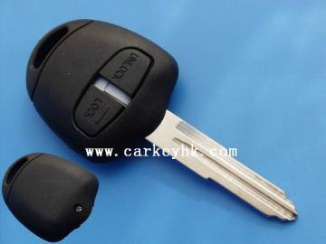 Hot Sale Mitsubishi 2 Button Remote Key Case With MIT8 Blade Left Side no logo Mitsubishi Car Key