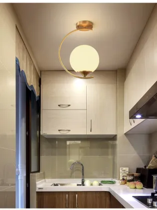 Copper Design Luxury Ceiling Lights for Indoor Gold Metal Aisle Corridor Decor