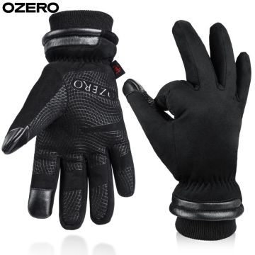 Practical OZERO Thickness Customization Ice-skating Rink Gloves Waterproof Snow Gloves Warm Winter for Women