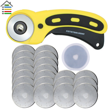 45mm Rotary Cutter 20pc Refill Blades Set For OLFA Fabric Paper Vinyl Circular Cutting Knife Blade Patchwork Leather Sewing Tool