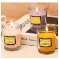White Glass Scented Candles with pure wax candle