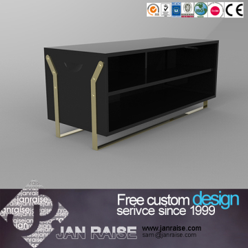 High quality universal glass and chrome tv stand