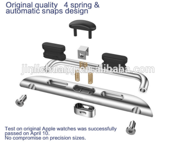 2015 Hot selling genuine leather Apple Watch band with connection adapter Clip 38mm/42mm