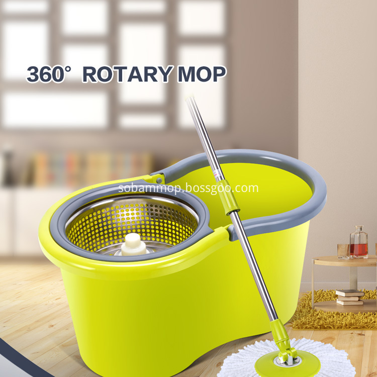 Save Space Easy Spin Mop With Double Devices, High Quality Save Space