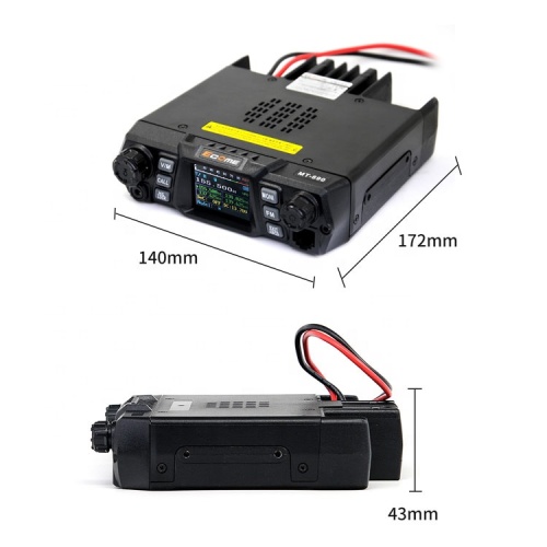 Ecome MT-690 Dual Band VHF UHF Base Base Radio Walkie Talkie Communicator Mini Car Mobile Radio