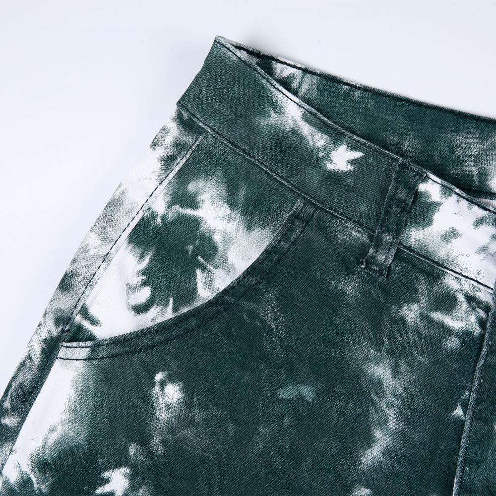 Mens Tie Dye Denim Trousers