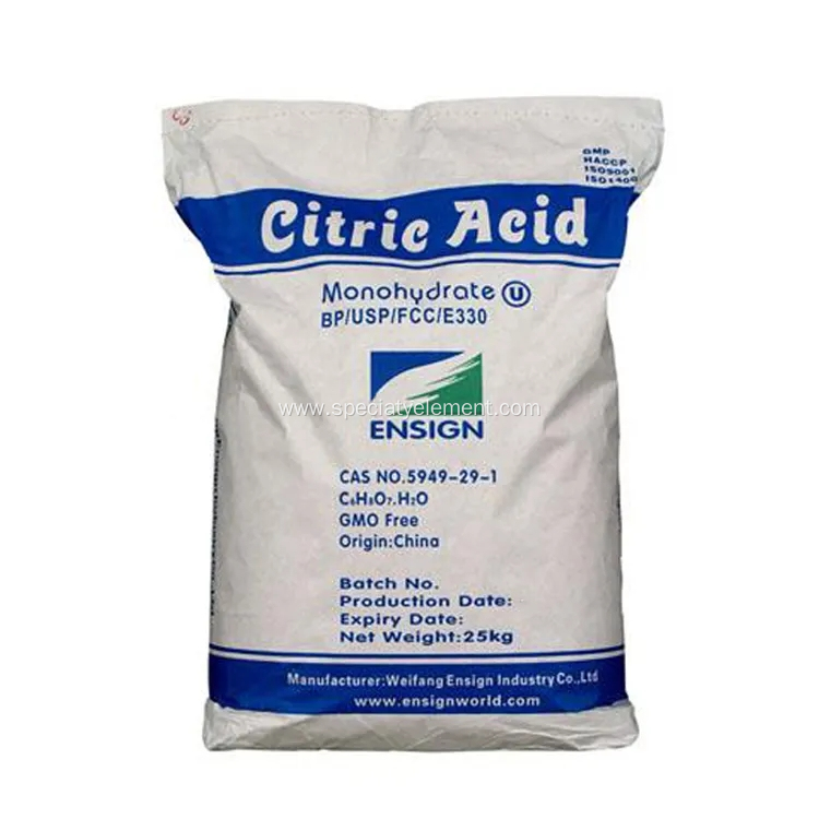 Supply Bulk Ensign Brand Citric Acid Monohydrate Anhydrous
