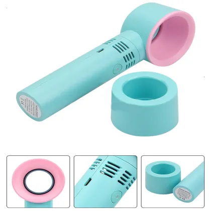 Portable Bladeless Fan: USB Mini Chargeable Handheld Leafless Desktop Fan for Eyelash Extension Glue Dryer