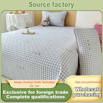 Capa de cama de algodão lavado natural para pele sensível