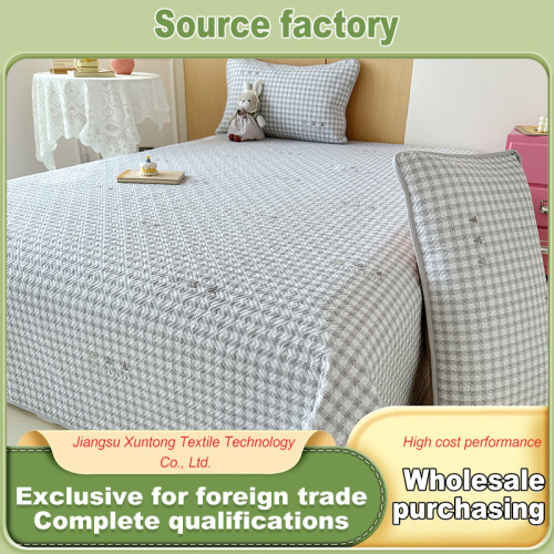 Capa de cama de algodão lavado natural para pele sensível