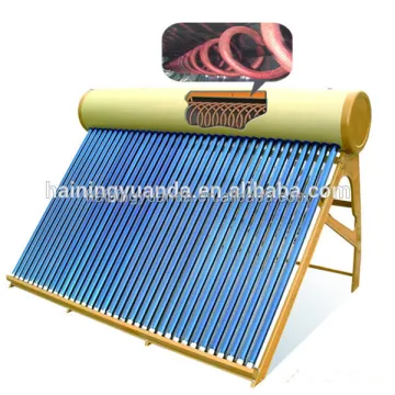 High Quality Thermosyphon Heating Solar Water Heater with Copper Coil