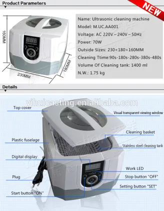 Digital Ultrasonic Cleanning Machine for jewelry cleaning