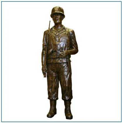 Outdoor Decoration Life Size Bronze Warrior Statue