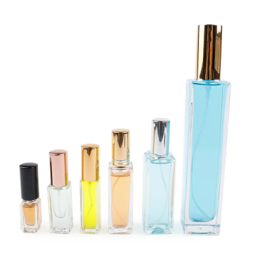 Botella de rociador de vidrio de perfume de 10 ml transparente de 10 ml vacío