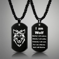 High Quality Custom Gold Plated Stainless Steel Cross Necklace Engraved Mens Dog Tag for Men Chains Type