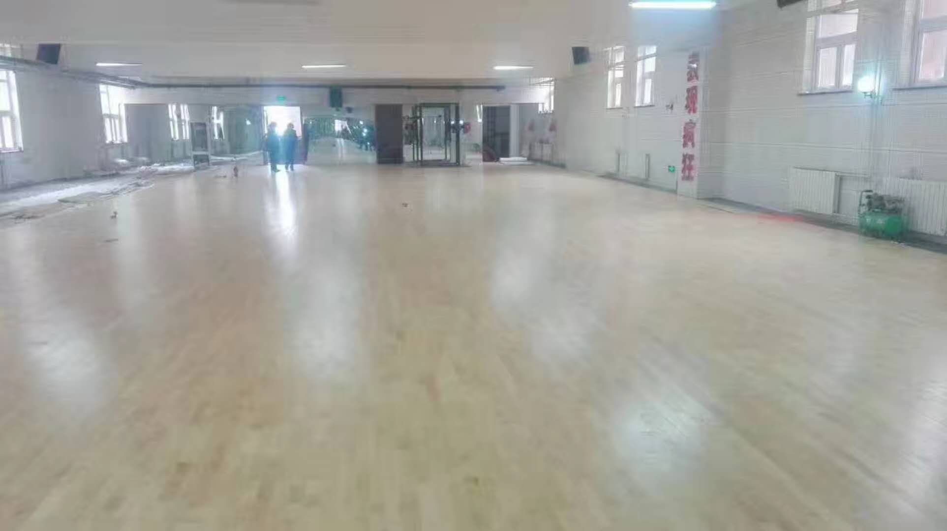 FIBA Approved Double Pattern Wooden Sports Flooring