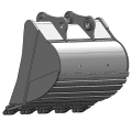 דלי סלע Hardox 450 עם שלד פלדה עמיד