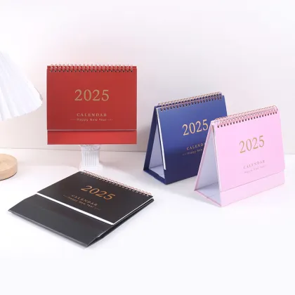 Creative Promotional Morandi Colors 2025 Calendar for Desktop Decoration