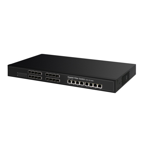 1000Mbps único Fiber 16SFP 8RJ45 Media Converter