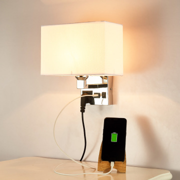 E27 USB Modern Indoor LED Sconce Wall Lamp for Hotel and Home
