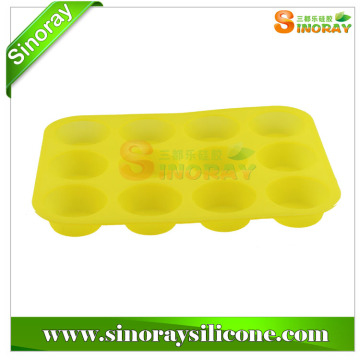 Eco-friendly 12-cup Silicone Muffin Pan FDA/LFGB grade