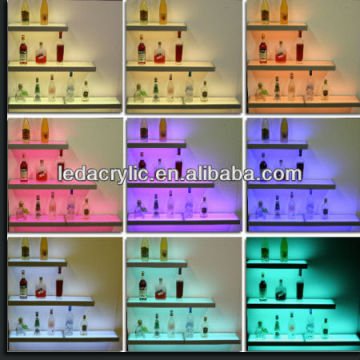 Wall Mounted LED Lighted Liquor Bottle Shelf