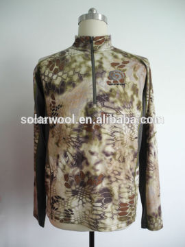 Mens Light Weight knitted Printed wool Zip top