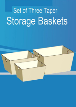 set of 3 taper storage baskets