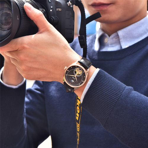 Customize Logo Rose Gold Mechanical Automatic Watch