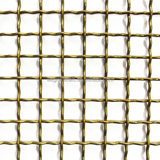 1x1cm Brass Woven Wire Mesh Screen - Protective Net with Crimped Embossed Design