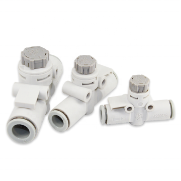 AS1002F/AS2002F/AS3002F/AS2052F Collegamento pneumatico: controllo della valvola e del tubo per un'efficace regolamentazione della velocità dell'attuatore