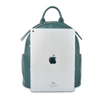 Normal size ladies backpack made of leather