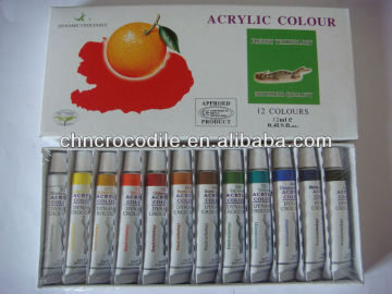 12ml 12colors artist color, acrylic paint, acrylic paint manufacture, EN71-3,EN71-9
