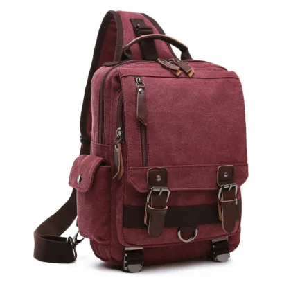 HZ Men's Crossbody Canvas Chest Bag: An Ideal Outdoor Oblique Chest Single Shoulder Bag